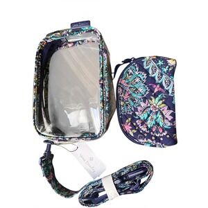 Vera Bradley Navy Floral Stadium Bag New